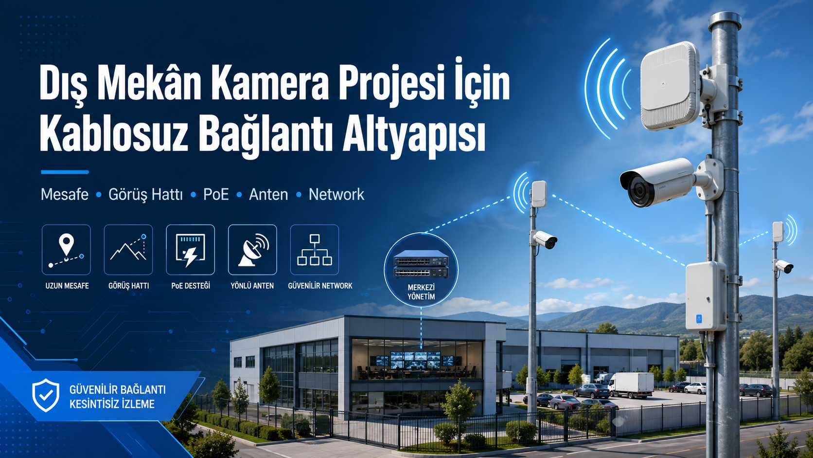 Dış Mekân Kamera Projesinde Kablosuz Bağlantı Altyapısı İçin Hangi Donelere İhtiyaç Var?